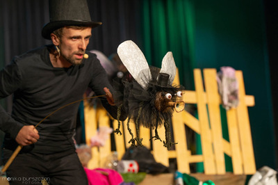 Plakat wydarzenia:  "Tararysiapaty czyli jak ryś Ryś wpadł w tarapaty" - spektakl dla dzieci w wykonaniu O!Teatru 